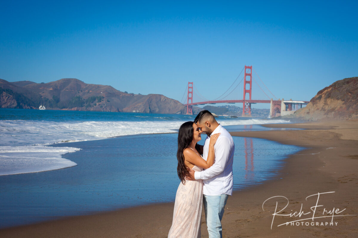 Debbie and Neal Baker Beach San Francisco  Engagement Session